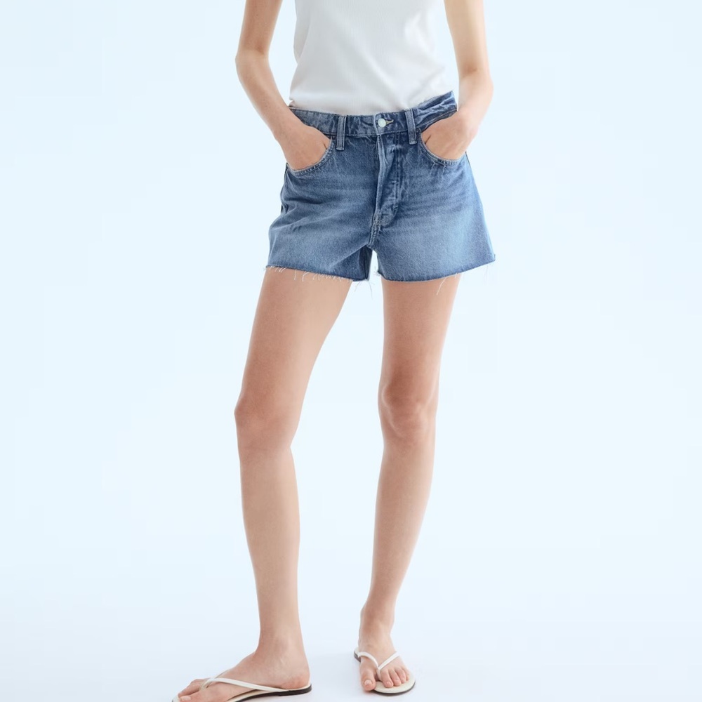 NWT H&M Classic High Waist Denim Shorts in DENIM BLUE